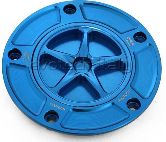 EVOTECH エボテック Fuel Cap， Blue ガソリンタンクキャップボルト タンク関連 外装
