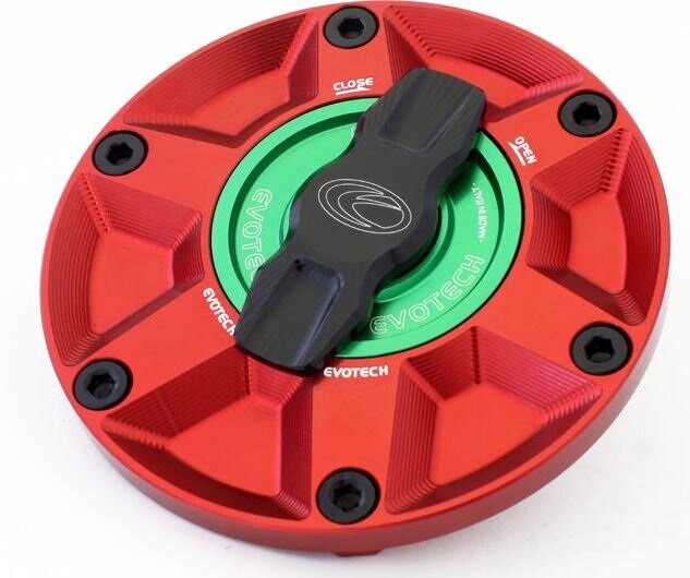 EVOTECH エボテック Rapid Fuel Cap, Green ガソリンタンクキャップボルト タンク関連 外装|ウェビック 店