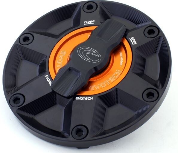 EVOTECH エボテック Rapid Fuel Cap, Orange ガソリンタンクキャップボルト タンク関連 外装|ウェビック 店