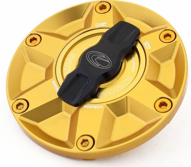 EVOTECH エボテック Rapid Fuel Cap， Gold ガソリンタンクキャップボルト タンク関連 外装｜ウェビック　店 21,619円