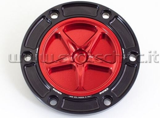 EVOTECH エボテック 6 Bolts Fuel Cap， Red ガソリンタンクキャップボルト タンク関連 外装