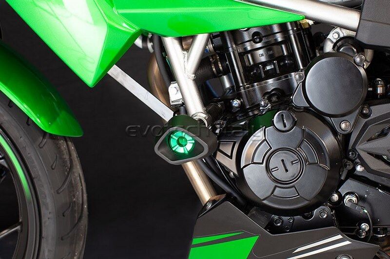 EVOTECH エボテック Anti-Shock Frame Sliders, Green エンジンスライダー・フレームスライダー フレーム