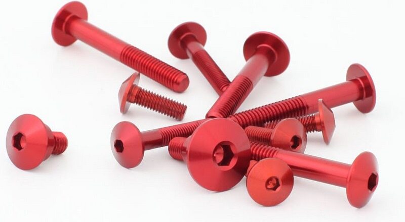 EVOTECH エボテック Fairing Bolts Kit， Red その他外装オプション・補修部品 外装