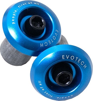 EVOTECH エボテック Bar Ends For Handlebars Diameter 16-18 Mm， Blue バーエンド ハンドル