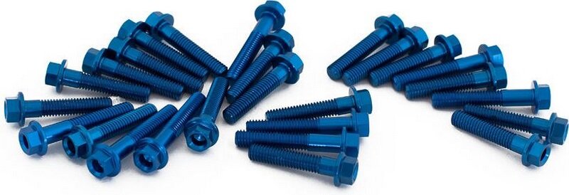 EVOTECH エボテック Engine Bolts Kit， Blue クランクケースボルト エンジンパーツ エンジン