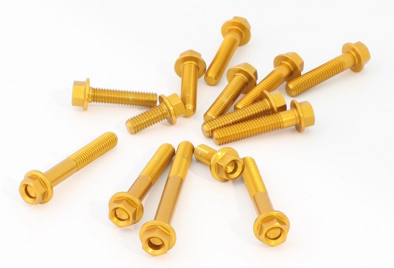 EVOTECH エボテック Engine Bolts Kit， Gold クランクケースボルト エンジンパーツ エンジン