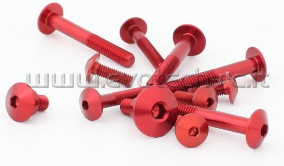 EVOTECH エボテック Fairing Bolts Kit， Red その他外装オプション・補修部品 外装