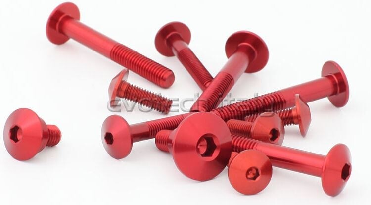 EVOTECH エボテック Fairing Bolts Kit， Red その他外装オプション・補修部品 外装
