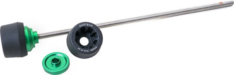 EVOTECH エボテック Rear Axle Fork Protector, Green アクスルスライダー フレーム|ウェビック 店