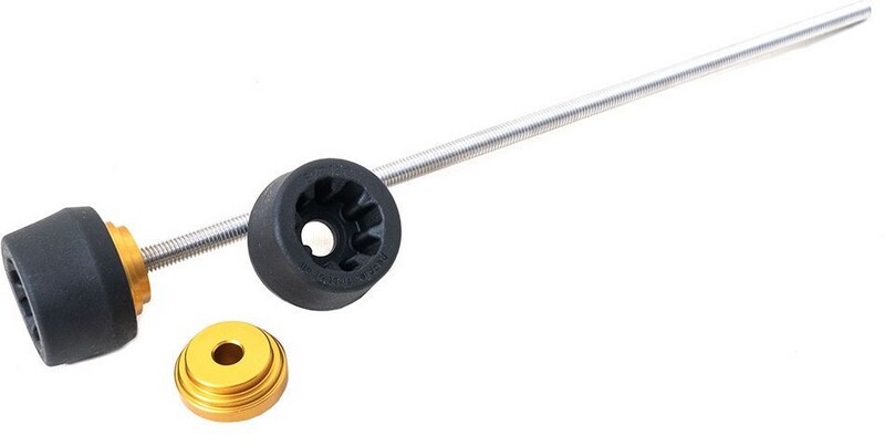 EVOTECH エボテック Front Axle Fork Guard， Gold アクスルスライダー フレーム｜ウェビック　店