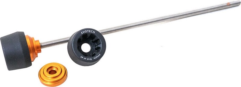 EVOTECH エボテック Rear Axle Fork Protector， Orange アクスルスライダー フレーム