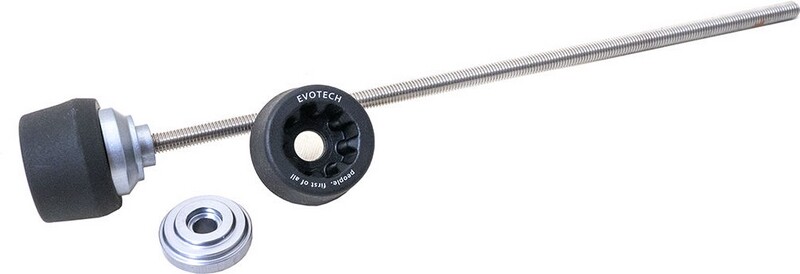 EVOTECH エボテック Rear Axle Fork Protector， Titanium アクスルスライダー フレーム｜ウェビック　店