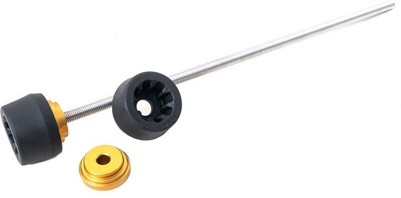 EVOTECH エボテック Front Axle Fork Guard， Gold アクスルスライダー フレーム