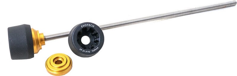 EVOTECH エボテック Front Axle Fork Guard， Gold アクスルスライダー フレーム｜ウェビック　店