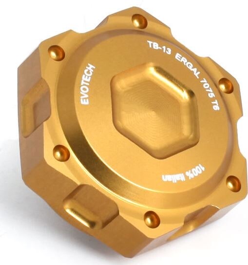 EVOTECH エボテック Top Yoke Nut M25X1， Gold ステムナット・ステムボルト ハンドル周辺パーツ ハンドル