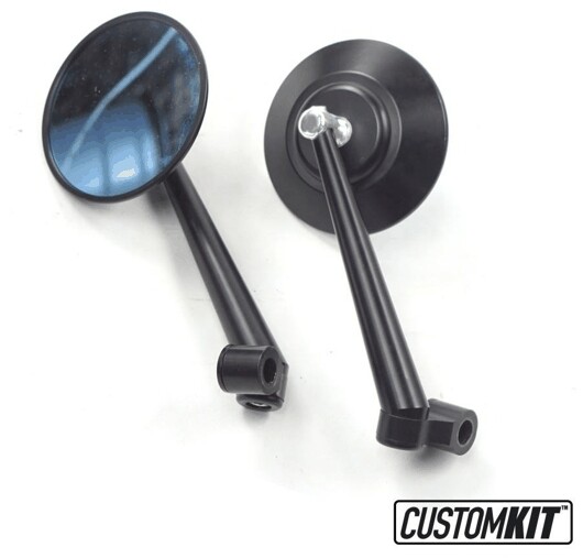 CustomKit カスタムキット Round Mirror Blue Glass ミラー ハンドル