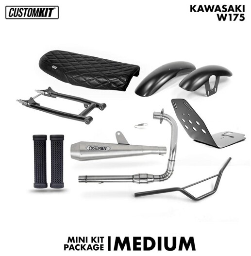 CustomKit カスタムキット Medium Tracker Kit Kawasaki W175 KAWASAKI カワサキ フルカウル・外装セット カウル関連 外装｜ウェビック　店