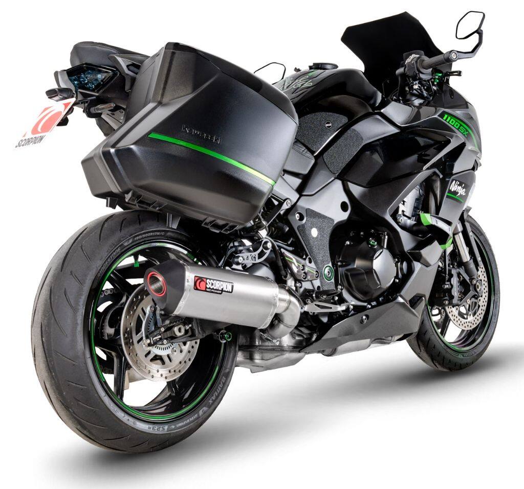 SCORPION スコーピオン セルケトテーパー スリップオンマフラー Ninja 1100 SX SE KAWASAKI カワサキ マフラー タイプ：Titanium Sleeve