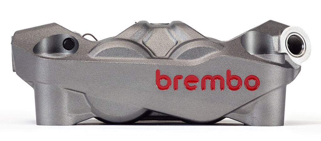 Brembo ブレンボ Hypure Anodized キャリパー ブレーキ カラー：Titanium with Red Logo-Right