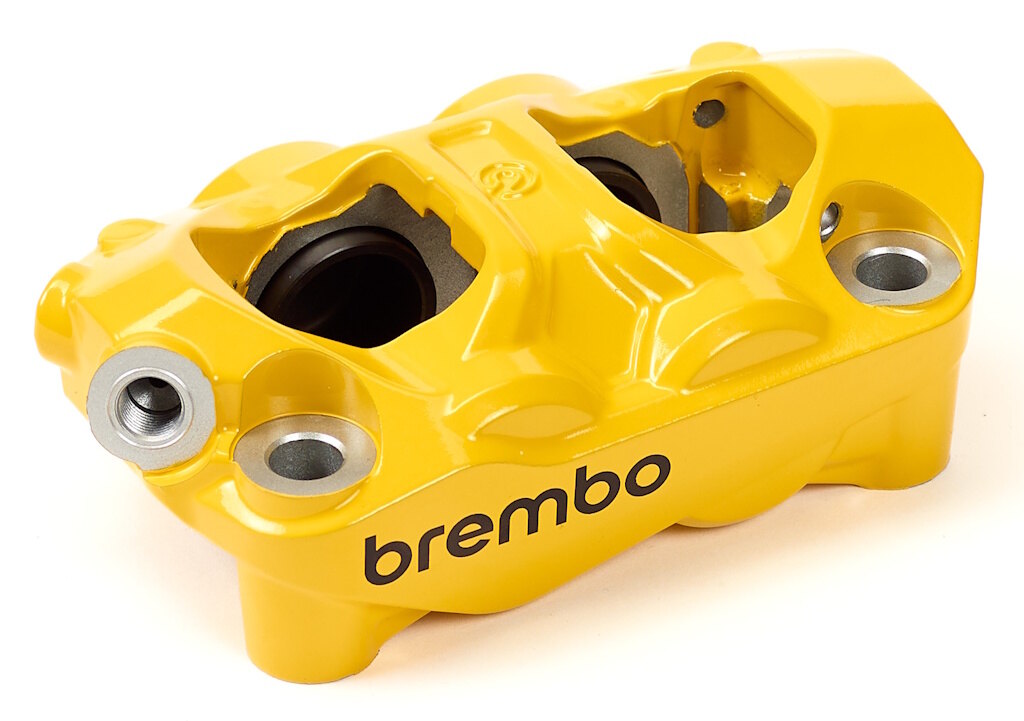 モ*ー様 GPZ900r brembo ゴールド ブレーキキャリパー デュアルピ