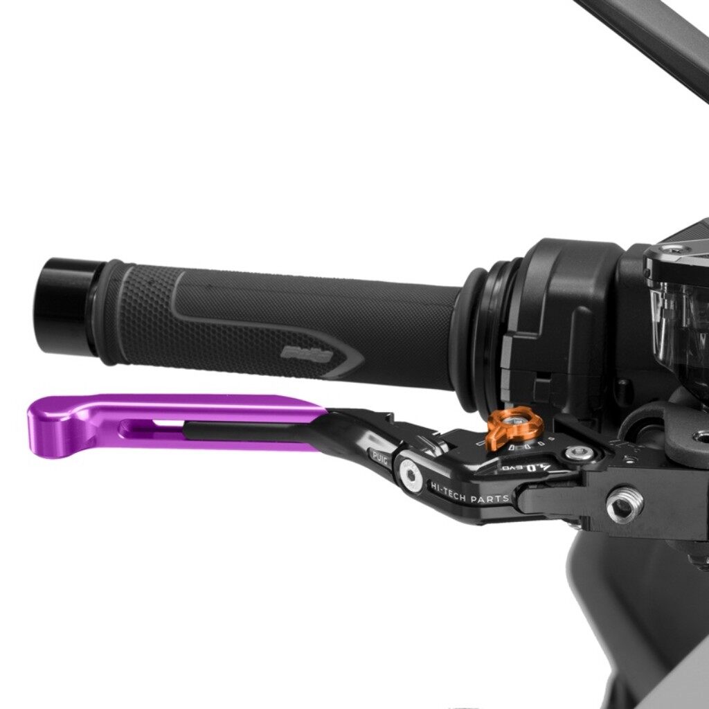 Puig プーチ BRAKE LEVER 4.0.EXTENDABLE ブレーキレバー ハンドル周辺パーツ ハンドル カラー：パープル／オレンジ
