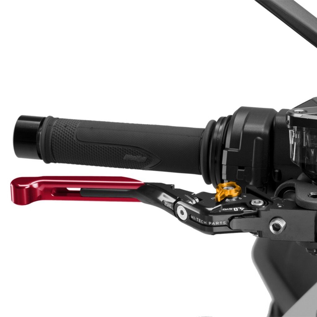 Puig プーチ BRAKE LEVER 4.0.EXTENDABLE ブレーキレバー ハンドル周辺パーツ ハンドル カラー：レッド／ゴールド｜ウェビック　店