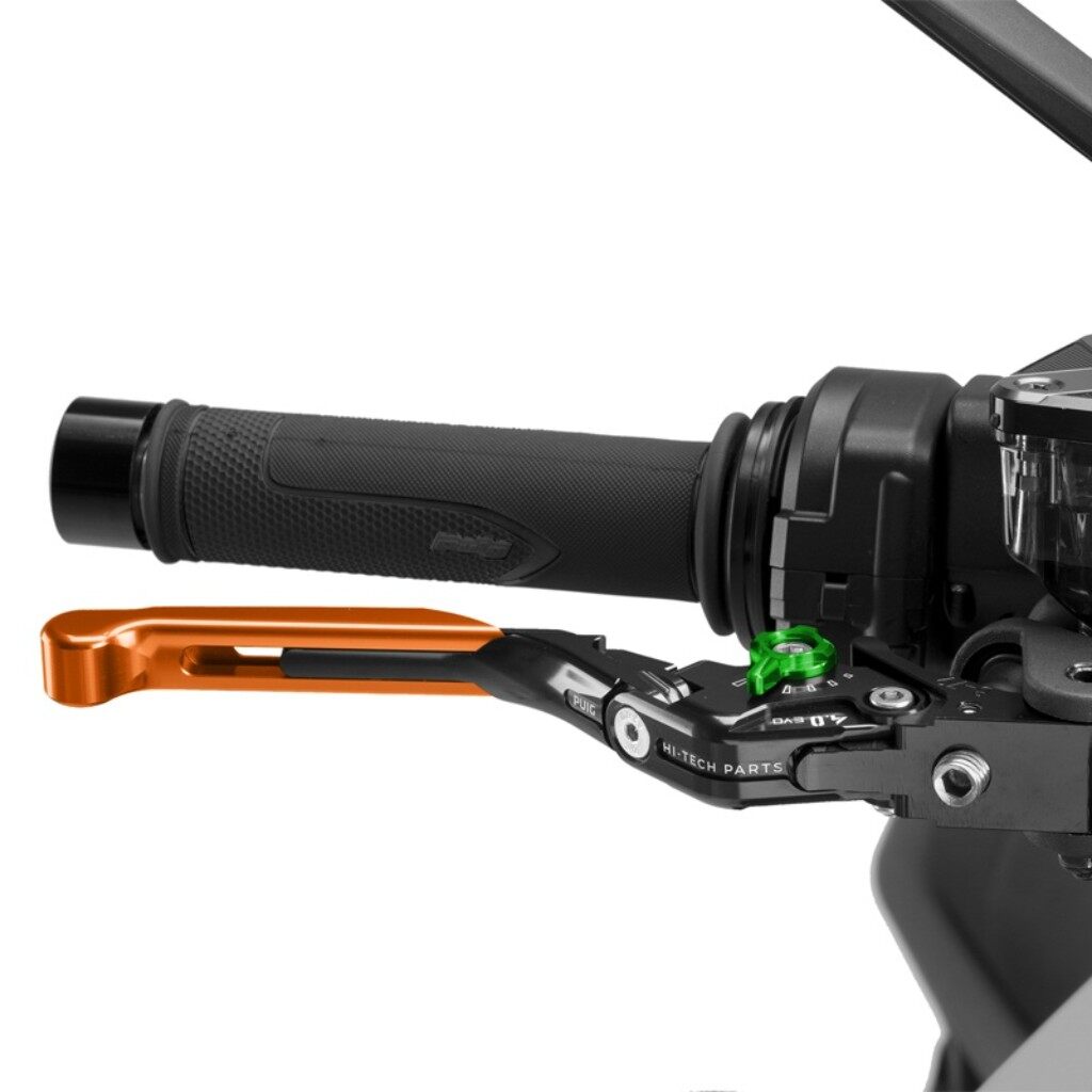 Puig プーチ BRAKE LEVER 4.0.EXTENDABLE ブレーキレバー ハンドル周辺パーツ ハンドル カラー：オレンジ／グリーン