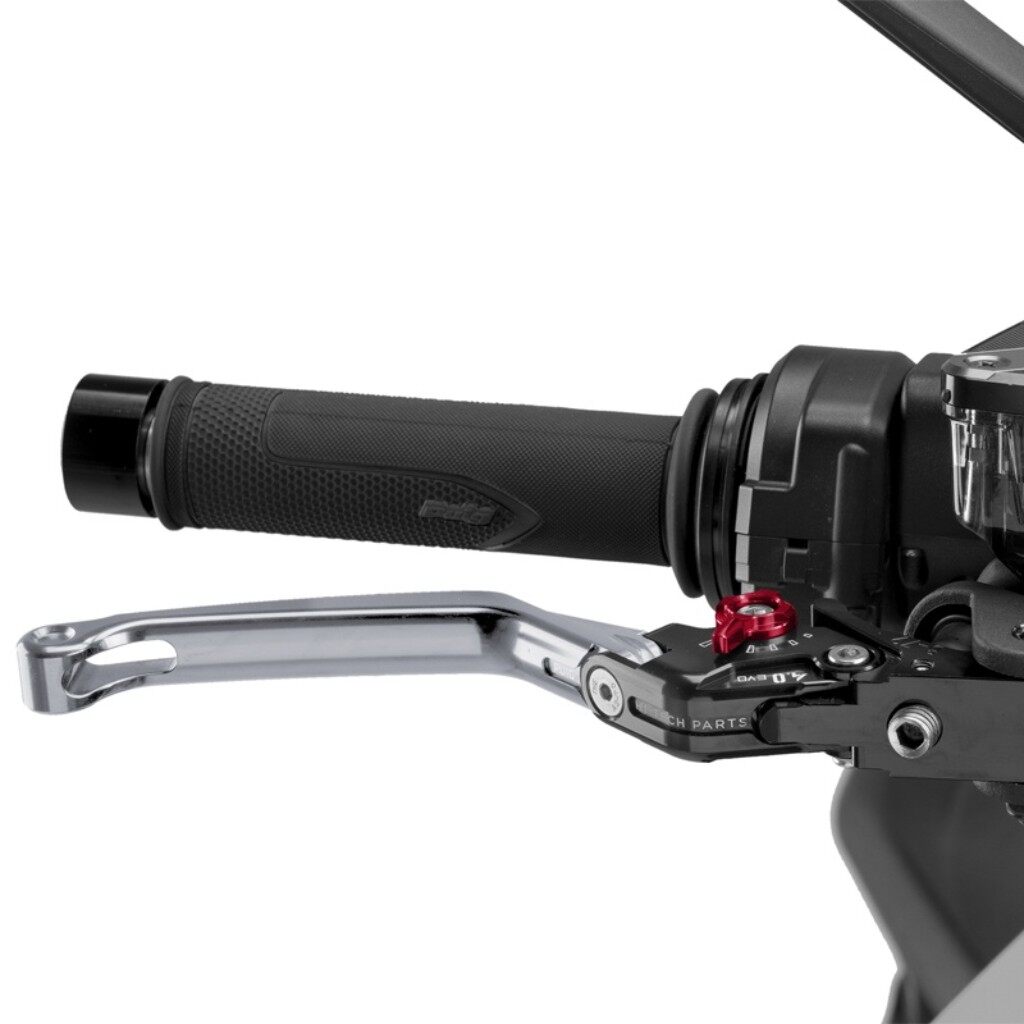 Puig プーチ BRAKE LEVER 4.0.FOLDABLE ブレーキレバー ハンドル周辺パーツ ハンドル カラー：シルバー／レッド｜ウェビック　店