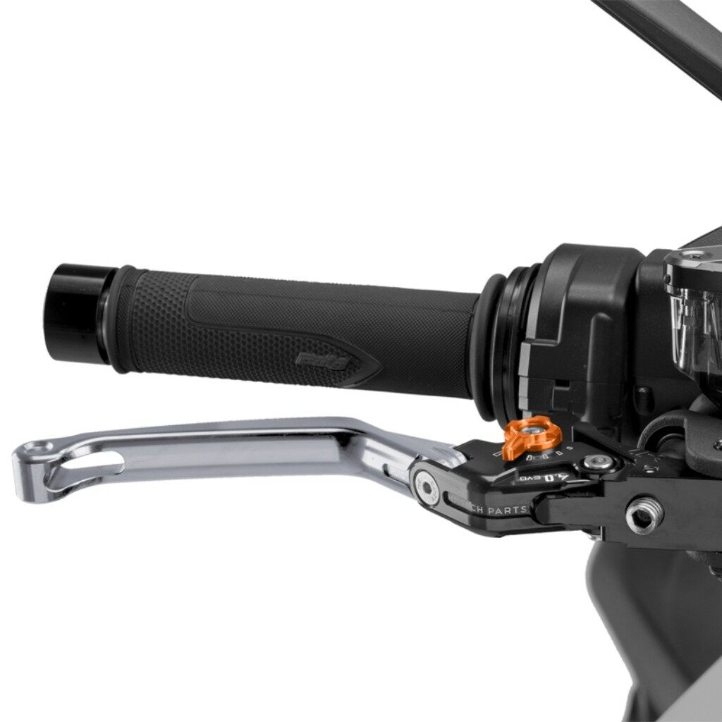 Puig プーチ BRAKE LEVER 4.0.FOLDABLE ブレーキレバー ハンドル周辺パーツ ハンドル カラー：シルバー／オレンジ｜ウェビック　店 8,019円