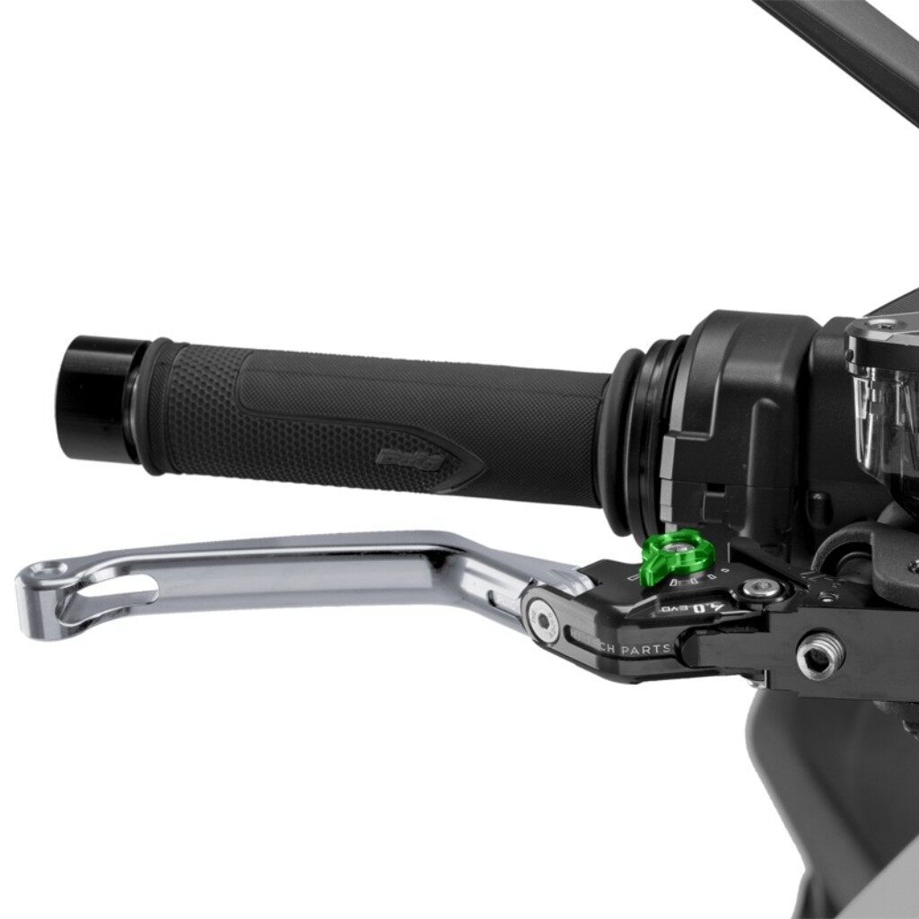 Puig プーチ BRAKE LEVER 4.0.FOLDABLE ブレーキレバー ハンドル周辺パーツ ハンドル カラー：シルバー／グリーン｜ウェビック　店