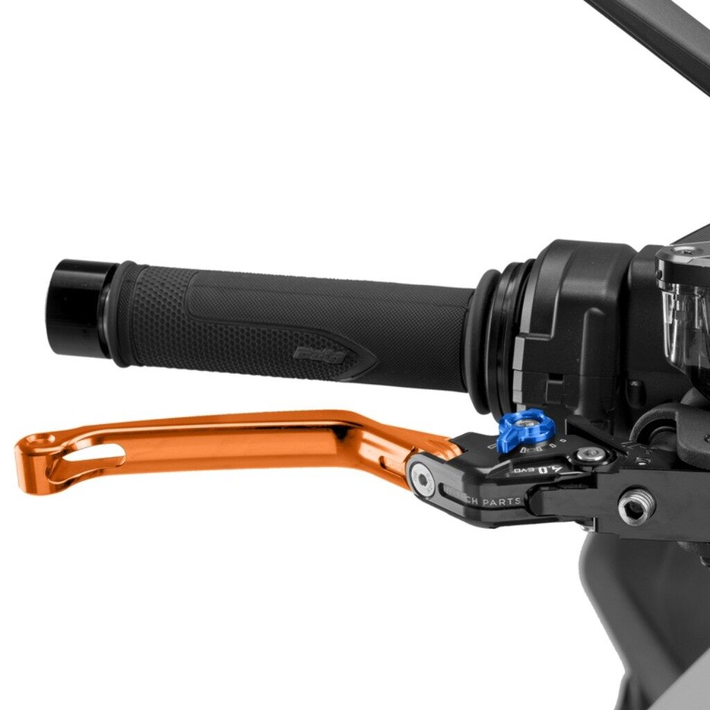 Puig プーチ BRAKE LEVER 4.0.FOLDABLE ブレーキレバー ハンドル周辺パーツ ハンドル カラー：オレンジ／ブルー｜ウェビック　店