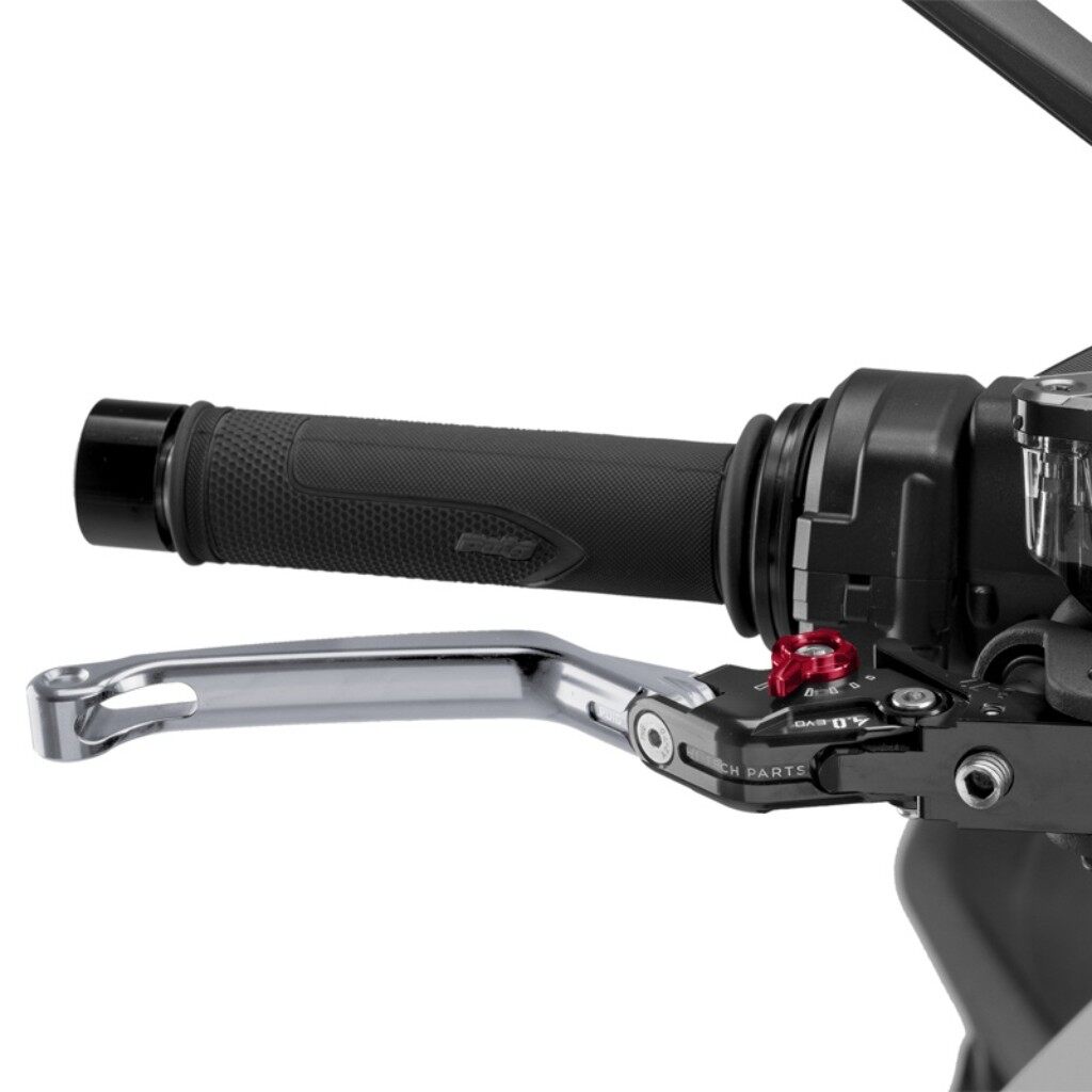 Puig プーチ BRAKE LEVER 4.0.FOLDABLE ブレーキレバー ハンドル周辺パーツ ハンドル カラー:チタニウム/レッド|ウェビック 店