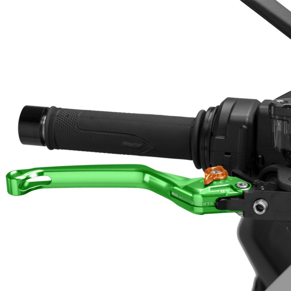 Puig プーチ BRAKE LEVER 4.0.UNFOLDABLE ブレーキレバー ハンドル周辺パーツ ハンドル カラー:グリーン/オレンジ|ウェビック 店