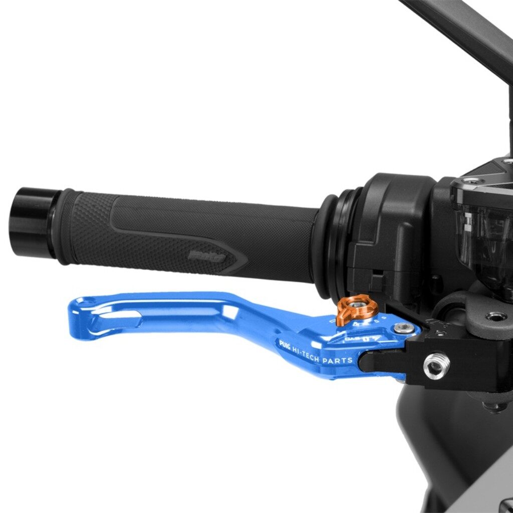 Puig プーチ BRAKE LEVER 4.0.SHORT ブレーキレバー ハンドル周辺パーツ ハンドル カラー：ブルー／オレンジ｜ウェビック　店