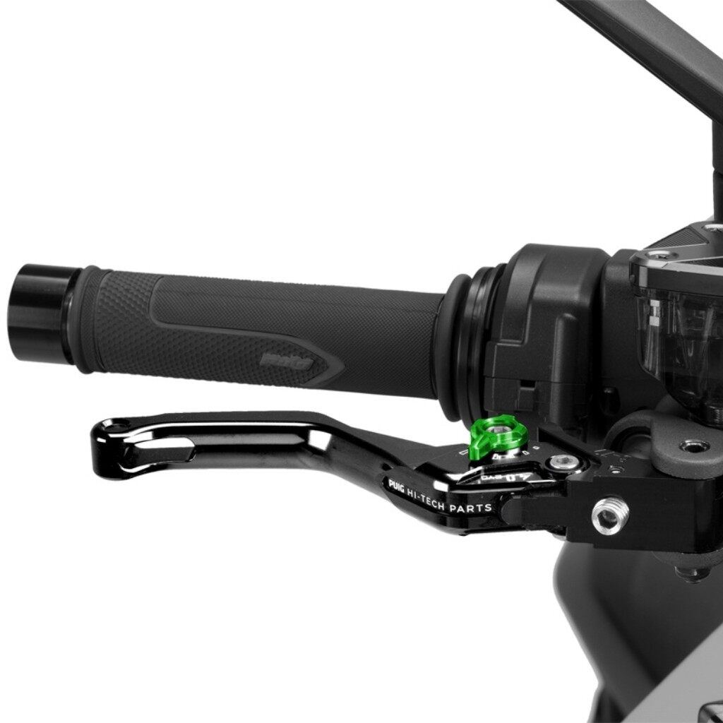 Puig プーチ BRAKE LEVER 4.0.SHORT ブレーキレバー ハンドル周辺パーツ ハンドル カラー:ブラック/グリーン|ウェビック 店