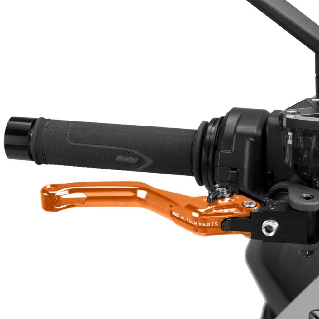Puig プーチ BRAKE LEVER 4.0.SHORT ブレーキレバー ハンドル周辺パーツ ハンドル カラー：オレンジ／ブラック｜ウェビック　店