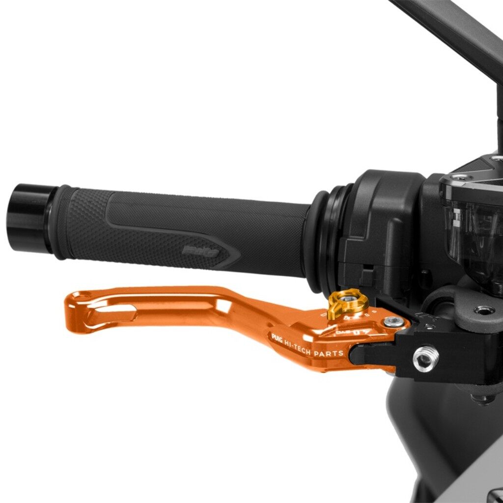 Puig プーチ BRAKE LEVER 4.0.SHORT ブレーキレバー ハンドル周辺パーツ ハンドル カラー:オレンジ/ゴールド|ウェビック 店
