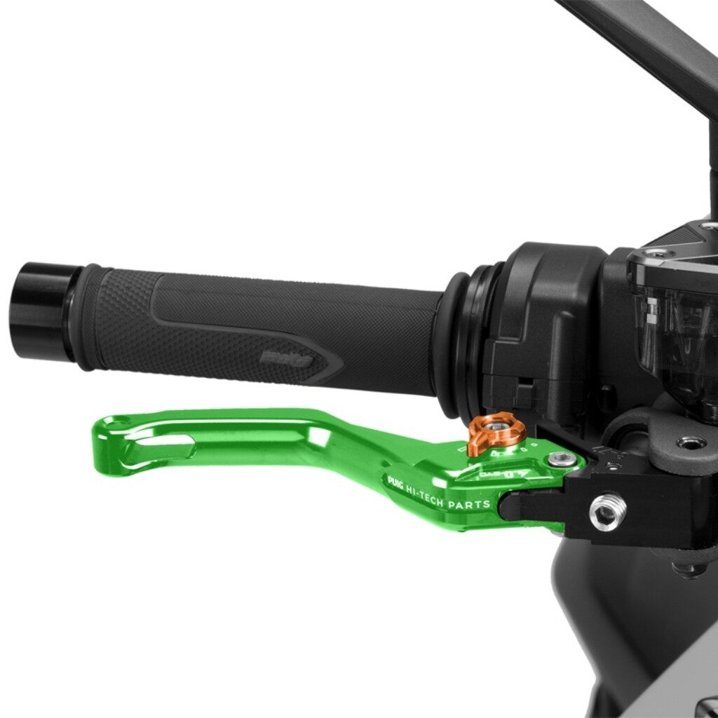 Puig プーチ BRAKE LEVER 4.0.SHORT ブレーキレバー ハンドル周辺パーツ ハンドル カラー：グリーン／オレンジ｜ウェビック　店