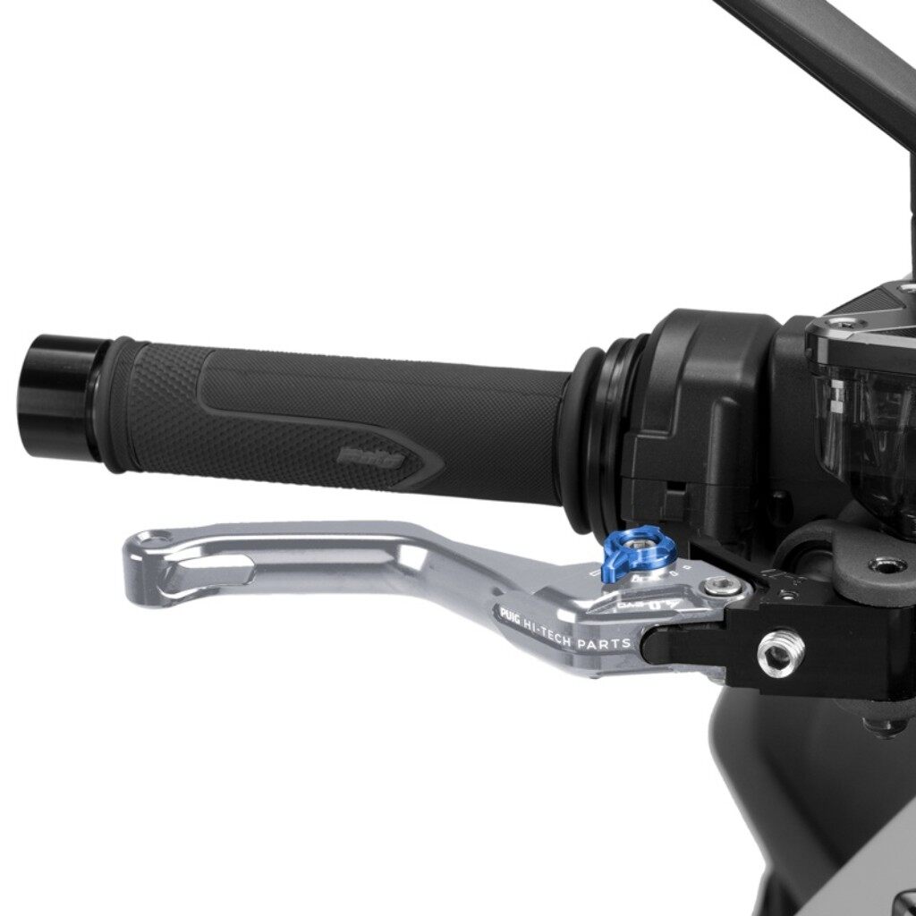 Puig プーチ BRAKE LEVER 4.0.SHORT ブレーキレバー ハンドル周辺パーツ ハンドル カラー:チタニウム/ブルー|ウェビック 店