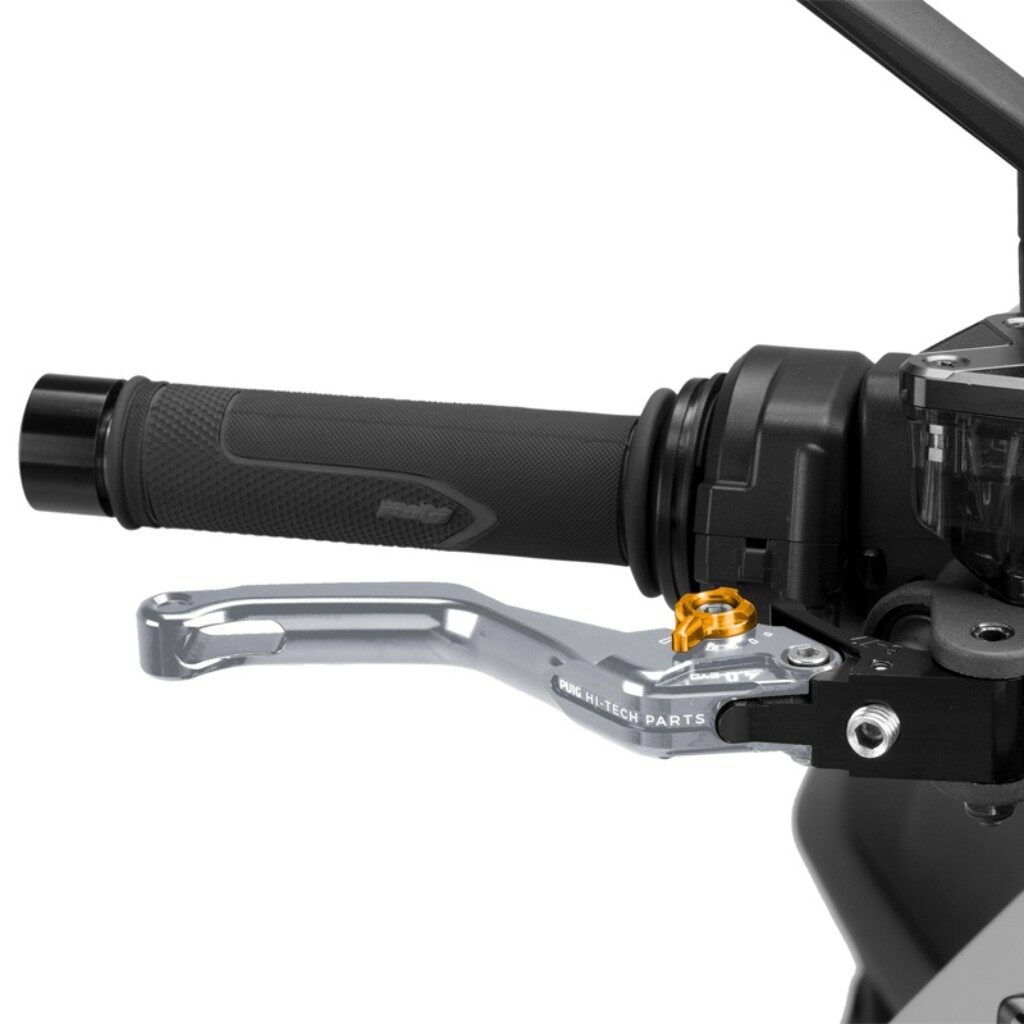 Puig プーチ BRAKE LEVER 4.0.SHORT ブレーキレバー ハンドル周辺パーツ ハンドル カラー：チタニウム／ゴールド｜ウェビック　店