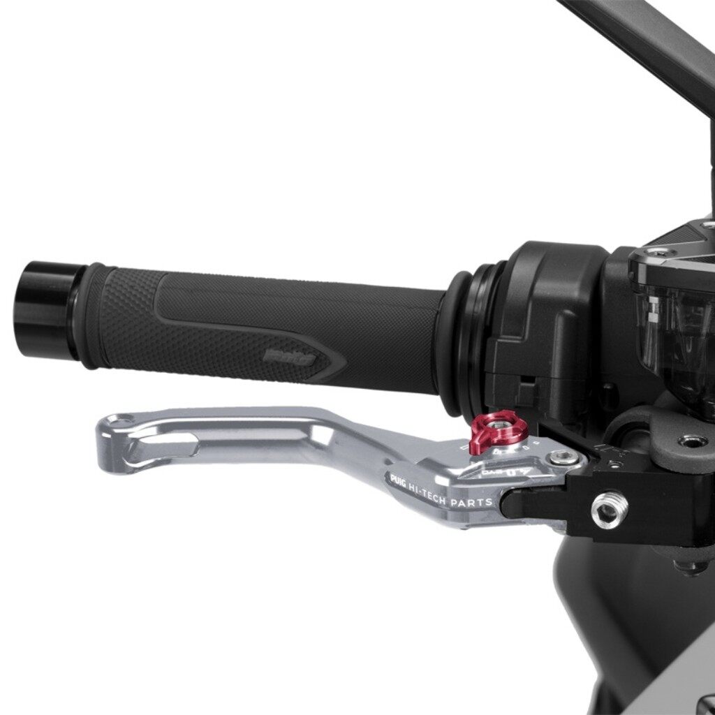 Puig プーチ BRAKE LEVER 4.0.SHORT ブレーキレバー ハンドル周辺パーツ ハンドル カラー：チタニウム／レッド｜ウェビック　店 7,263円