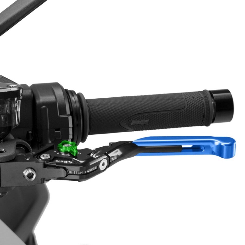 Puig プーチ CLUTCH LEVER 4.0.EXTENDABLE クラッチレバー ハンドル周辺パーツ ハンドル カラー：ブルー／グリーン｜ウェビック　店
