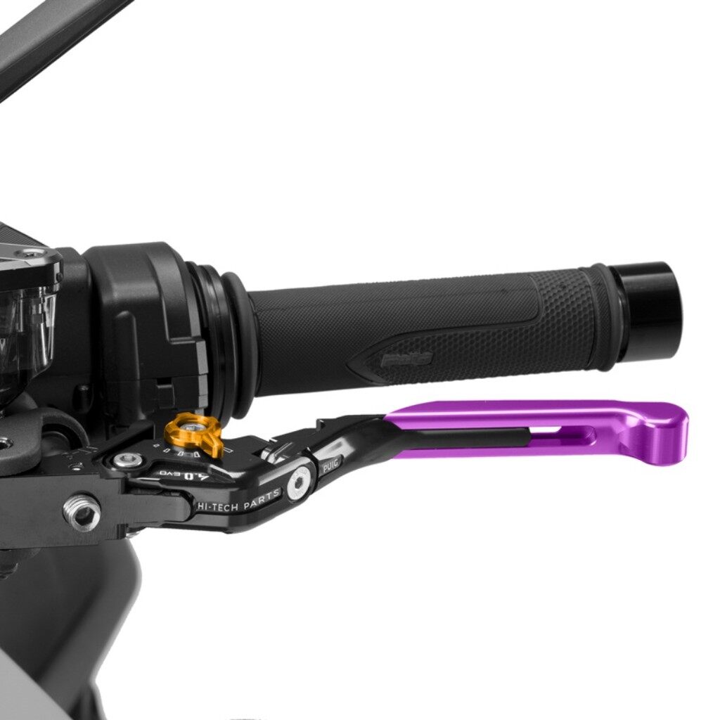 Puig プーチ CLUTCH LEVER 4.0.EXTENDABLE クラッチレバー ハンドル周辺パーツ ハンドル カラー：パープル／ゴールド