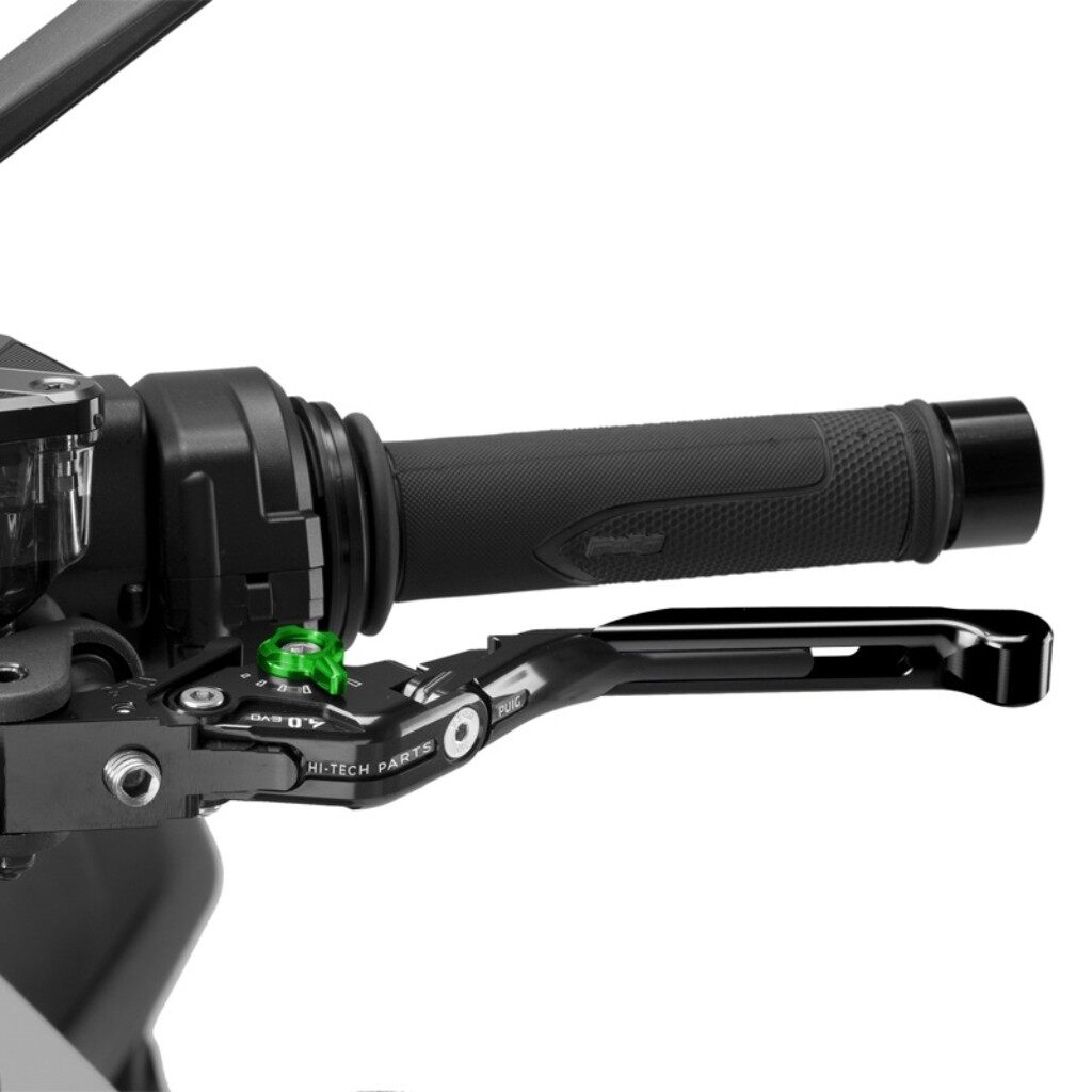 Puig プーチ CLUTCH LEVER 4.0.EXTENDABLE クラッチレバー ハンドル周辺パーツ ハンドル カラー：ブラック／グリーン