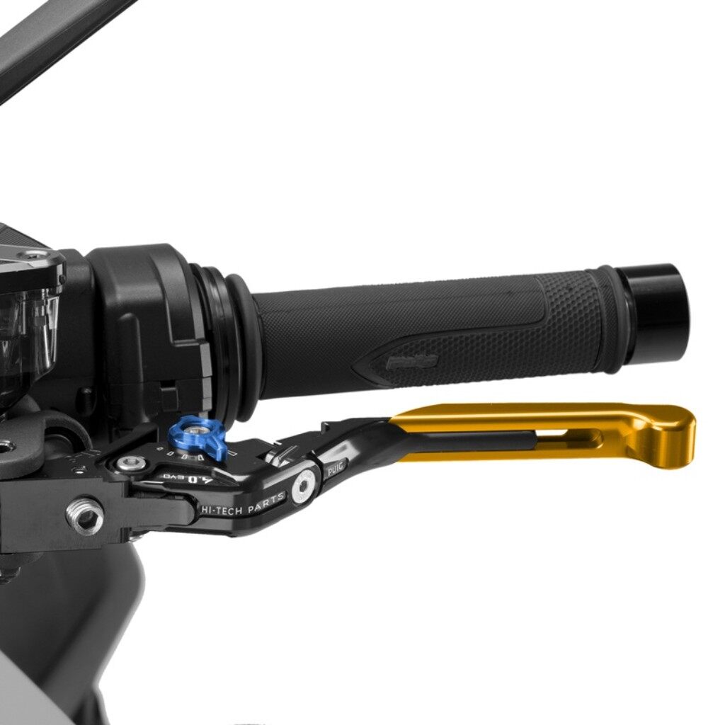 Puig プーチ CLUTCH LEVER 4.0.EXTENDABLE クラッチレバー ハンドル周辺パーツ ハンドル カラー：ゴールド／ブルー