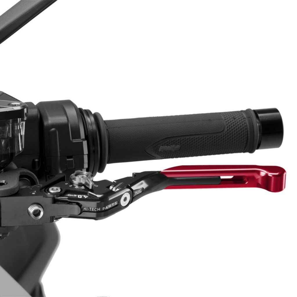 Puig プーチ CLUTCH LEVER 4.0.EXTENDABLE クラッチレバー ハンドル周辺パーツ ハンドル カラー：レッド／シルバー