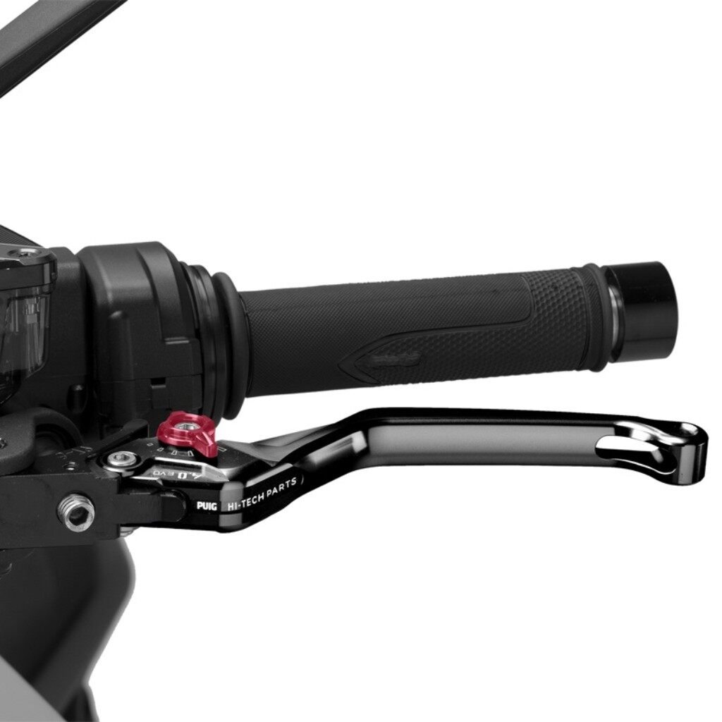 Puig プーチ CLUTCH LEVER 4.0.UNFOLDABLE クラッチレバー ハンドル周辺パーツ ハンドル カラー:ブラック/レッド|ウェビック 店