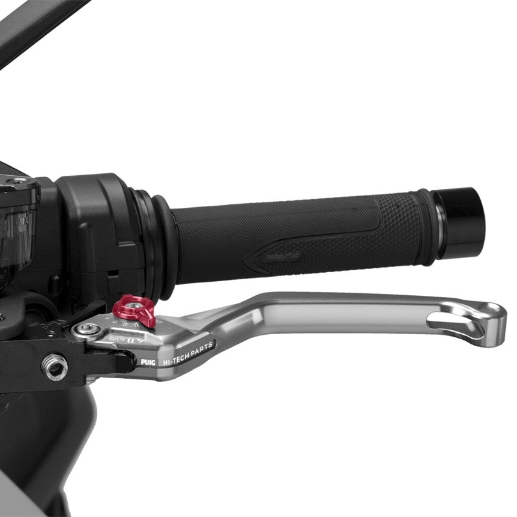 Puig プーチ CLUTCH LEVER 4.0.UNFOLDABLE クラッチレバー ハンドル周辺パーツ ハンドル カラー：シルバー／レッド