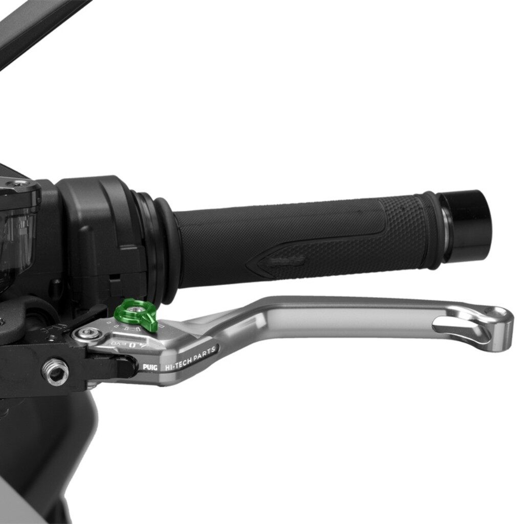Puig プーチ CLUTCH LEVER 4.0.UNFOLDABLE クラッチレバー ハンドル周辺パーツ ハンドル カラー:シルバー/グリーン|ウェビック 店