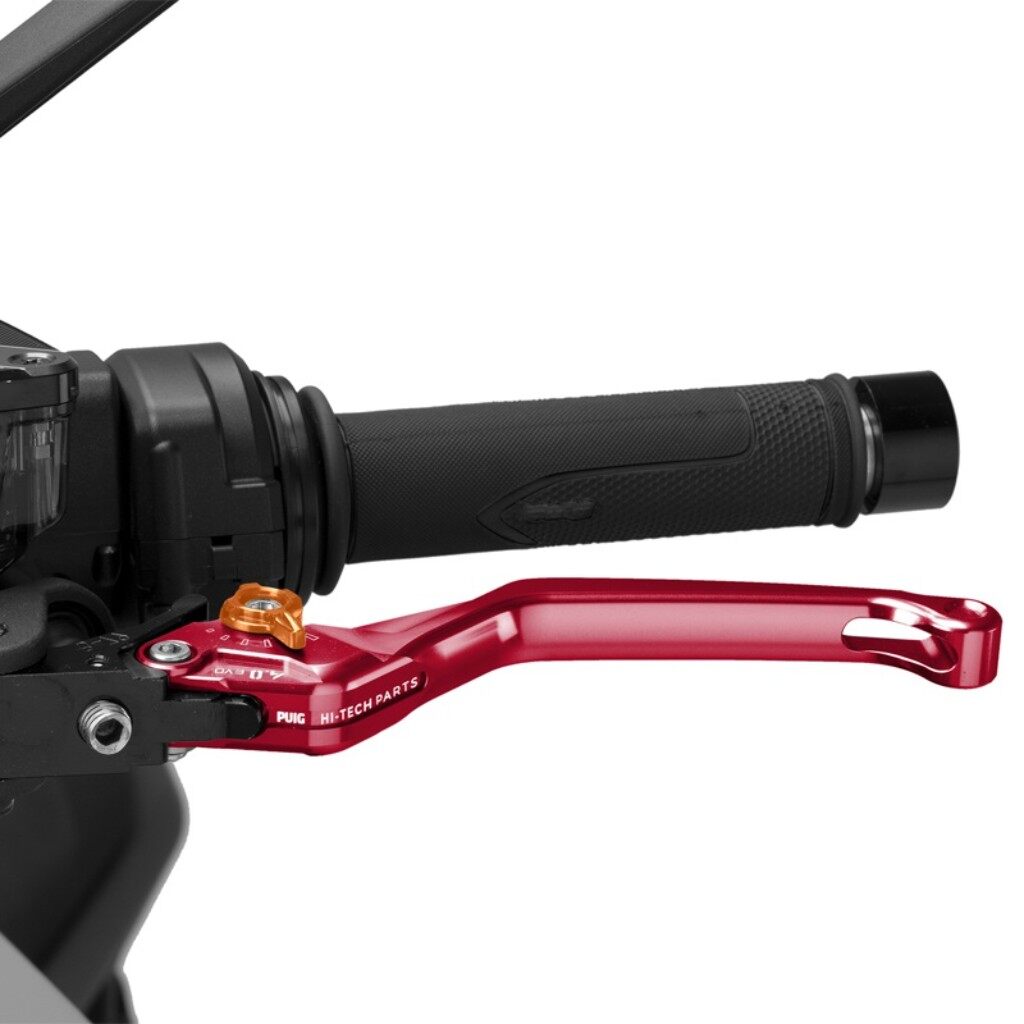 Puig プーチ CLUTCH LEVER 4.0.UNFOLDABLE クラッチレバー ハンドル周辺パーツ ハンドル カラー:レッド/オレンジ|ウェビック 店